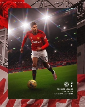 Trận chiến tập trung⚔! MU tung poster khởi động trận gặp Tottenham: Varane xuất hiện một mình