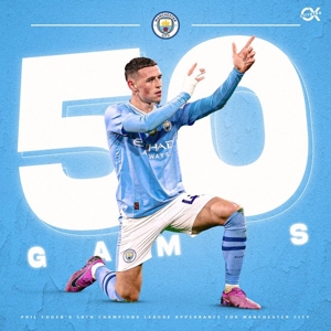 Vượt qua và bắn! Foden cán mốc 50 trận ở Champions League, ghi 14 bàn và kiến ​​tạo 11 bàn