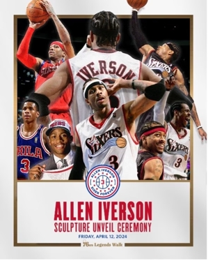 Những đứa trẻ Philly! Chính thức: 76ers sẽ ra mắt tượng Allen Iverson vào ngày 13 tháng 4